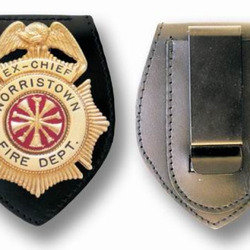 Badge holder belt clip/ leather badge holder wallets